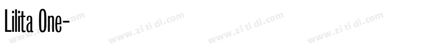 Lilita One字体转换